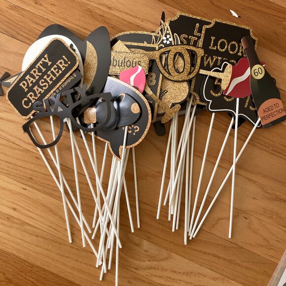 Happy 60th Birthday Photo Booth Props - Picture 4 of 5